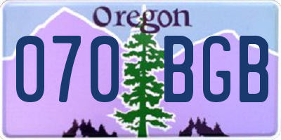 OR license plate 070BGB