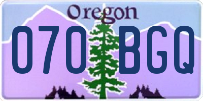 OR license plate 070BGQ