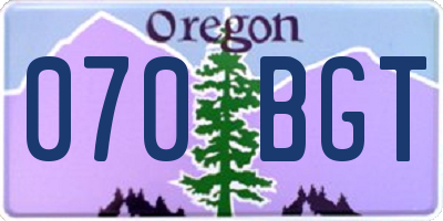 OR license plate 070BGT