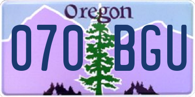OR license plate 070BGU
