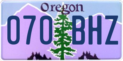 OR license plate 070BHZ