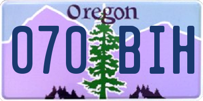 OR license plate 070BIH