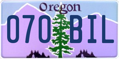 OR license plate 070BIL