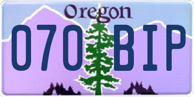 OR license plate 070BIP