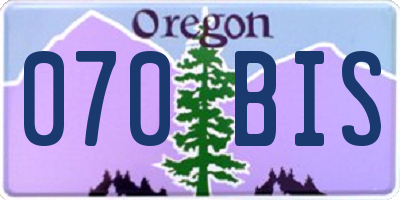 OR license plate 070BIS