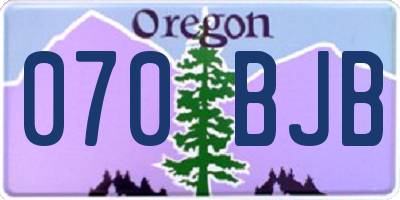 OR license plate 070BJB