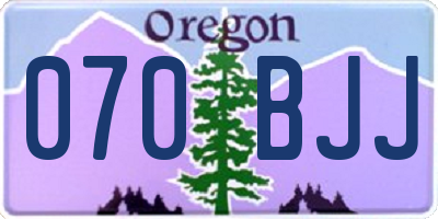 OR license plate 070BJJ