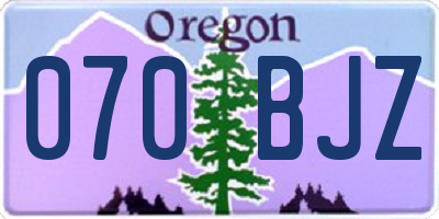 OR license plate 070BJZ