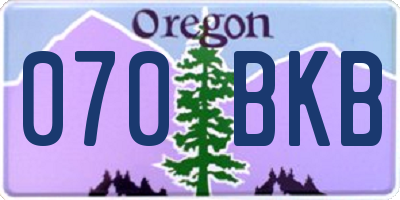 OR license plate 070BKB