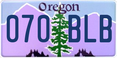 OR license plate 070BLB