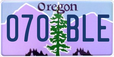 OR license plate 070BLE
