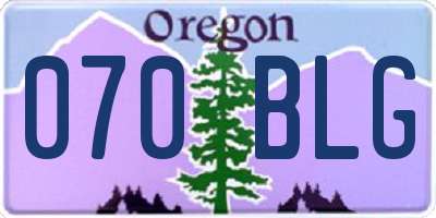 OR license plate 070BLG