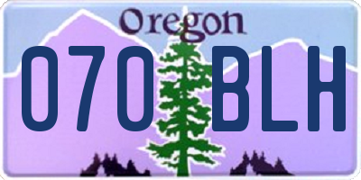 OR license plate 070BLH