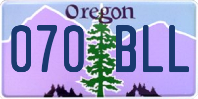 OR license plate 070BLL