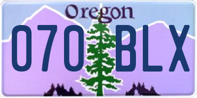 OR license plate 070BLX