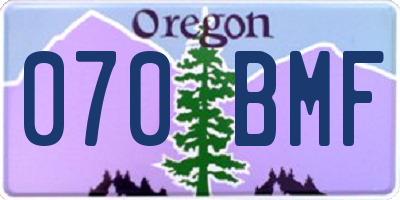 OR license plate 070BMF
