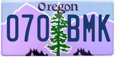 OR license plate 070BMK