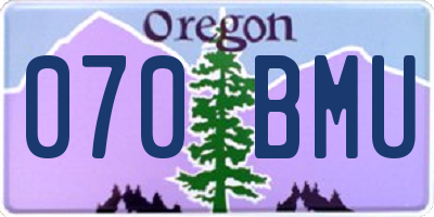 OR license plate 070BMU