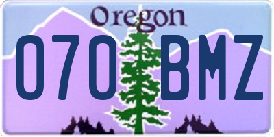 OR license plate 070BMZ