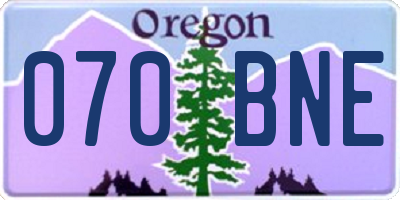 OR license plate 070BNE
