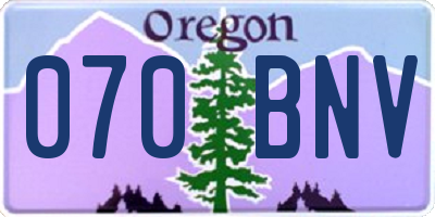 OR license plate 070BNV