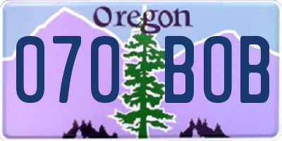 OR license plate 070BOB