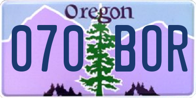 OR license plate 070BOR