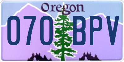 OR license plate 070BPV