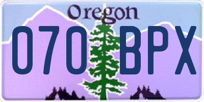 OR license plate 070BPX