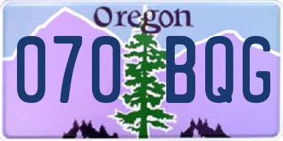 OR license plate 070BQG