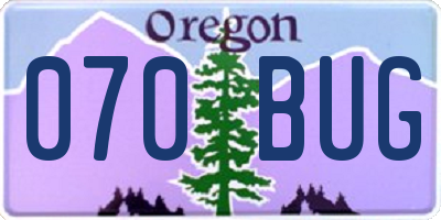 OR license plate 070BUG
