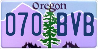OR license plate 070BVB