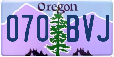 OR license plate 070BVJ