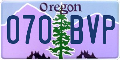 OR license plate 070BVP