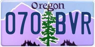 OR license plate 070BVR