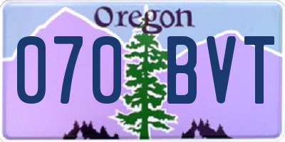 OR license plate 070BVT