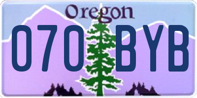 OR license plate 070BYB