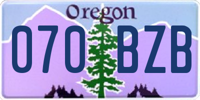 OR license plate 070BZB
