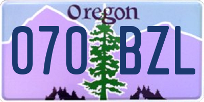 OR license plate 070BZL