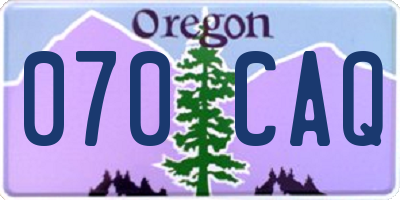 OR license plate 070CAQ