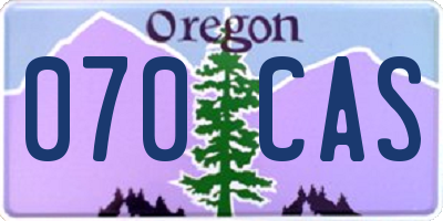 OR license plate 070CAS