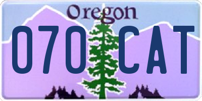 OR license plate 070CAT