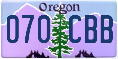 OR license plate 070CBB