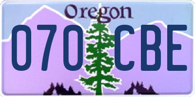 OR license plate 070CBE