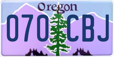 OR license plate 070CBJ