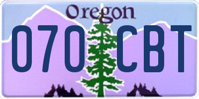 OR license plate 070CBT