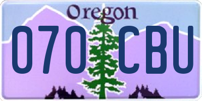 OR license plate 070CBU