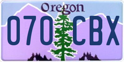 OR license plate 070CBX