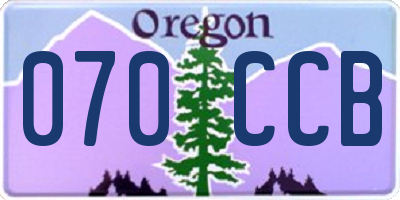 OR license plate 070CCB