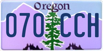 OR license plate 070CCH